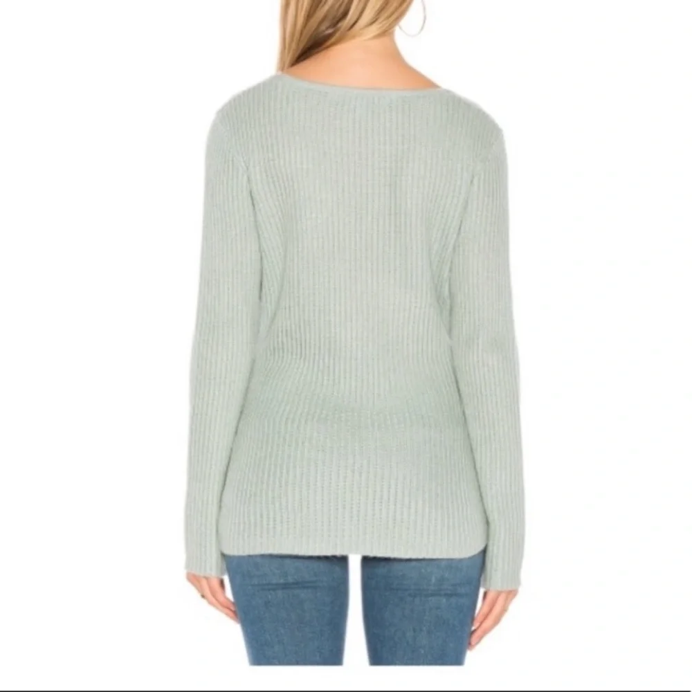 Cupcakes & Cashmere Gray Wrap Sweater Size L - Picture 2 of 13